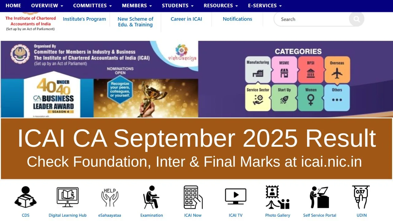 ICAI CA September 2025 Result