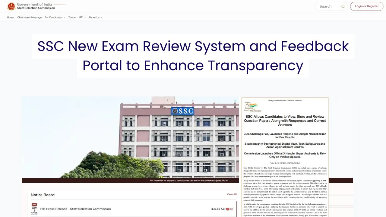 SSC New Exam Review System