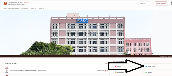 SSC CGL 2025 Re-Exam Admit Card