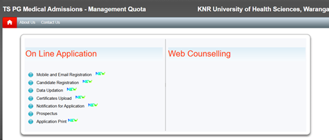 KNRUHS NEET PG Management Quota Admission